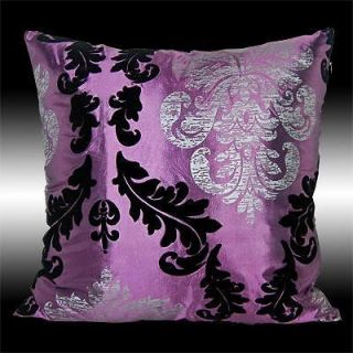 rare purple black silver damask throw pillow cases 17