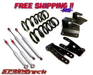 1987 1996 Ford F150 2/4 Lowering Drop Kit Coils Shackles Hangers 