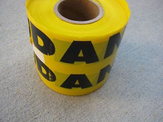 yellow 8 danger safety warning barricade tape b6103y21 one day