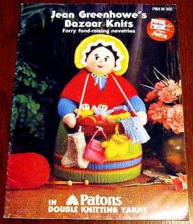 Jean Greenhowes BAZAR KNITS Knitting Patterns 1990 ~ 40 Novelties