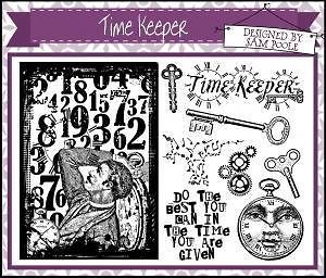 CREATIVE EXPRESSIONS UMOUNT Stamps TIME KEEPER Designed by Sam Poole