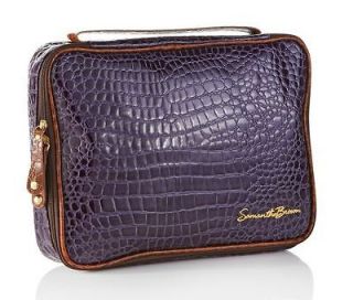 Samantha Brown Jewelry Travel Kit Croco embossed 5 Removable Pouches 