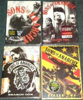 Sons of Anarchy Seasons 1 4 on DVD, Brand New, season 1 2 3 4