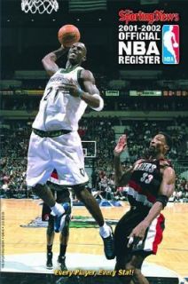 Official NBA Register by David Walton 2001, Paperback