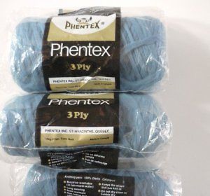 Phentex 3.2 Ounce Yarn 3 Ply   Slate Blue   Several available