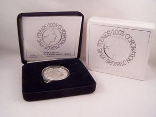 ROYAL MINT SILVER PROOF FIVE POUNDS 2003 CORONATION JUBILEE COIN 