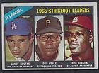 1966 TOPPS 65 STRIKEOUT LDRS S. KOUFAX / B. VEALE / B. GIBSON EX #225 