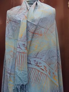 LARGE SARONG PAREO TIE  DYE BEACH BLANKET BODY WRAPPED   turquoise