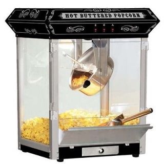 funtime 8oz black bar table top popcorn popper maker machine