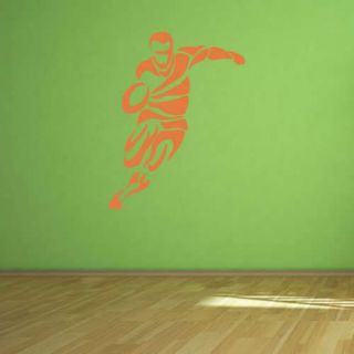 Rugby Player Tribal wall art boys bedroom decal sticker transfer SP012
