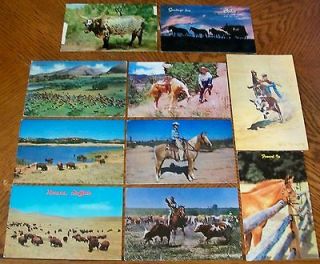 LOT of 10 VINTAGE WESTERN POSTCARDS    SOME USED, SOME NOT USED