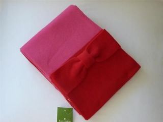 nwt kate spade sawyer lane red pink scarf $ 128 00