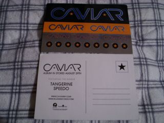 VERY RARE PROMO Caviar 2x STICKER st UNUSED cd lp Tangerine Speedo FIG 