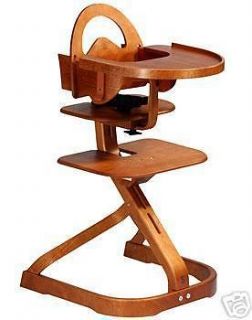 scandinavian child wooden svan high chair cherry new 10 time