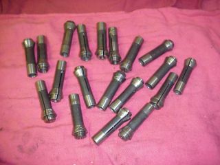 lot of 89 collets mfg by s m for tornos swiss screw  600 00 