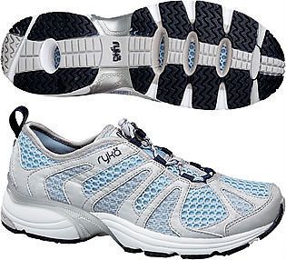new ryka women s aqua fit 3 shoes size 9 5 m grey blue