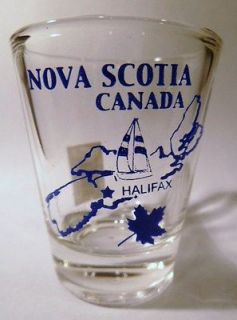 NOVA SCOTIA CANADA SHOT GLASS (7 IN SERIES OF 13). COLLECT THEM ALL