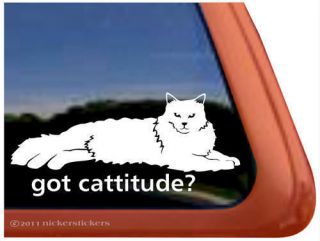 GOT CATTITUDE? ~ Ragdoll Cat Kitty Kitten Window Decal Sticker