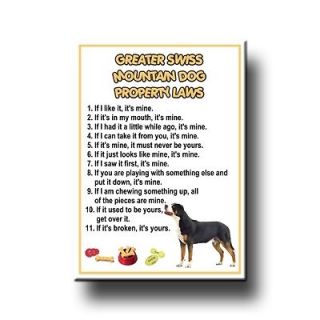 greater swiss mountain dog property laws fridge magnet time left