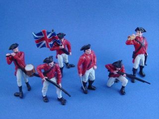 Toy Soldiers British Redcoats Revolutionary War 1/32 Painted Plastic 