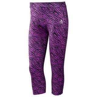 NWT Adidas Techfit Zebra 3/4 Tights Climalite Running Training Capri 