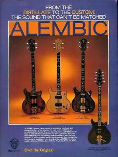 Newly listed 1982 ALEMBIC DISTILLATE & 8 STRING BASS GUITAR PRINT AD
