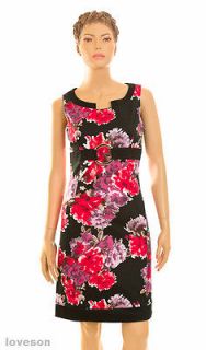 new $ 140 sandro ferrone floral print sheath dress 42 8