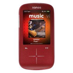 Sandisk Sansa Fuze+ 4gb  With FM Radio Refurbished Colour Red
