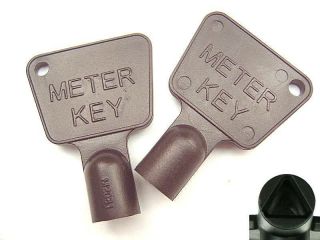 Meter Box Key Keys for Gas Electric Utility Cupboard Black Plastic 