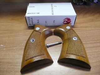 FACTORY RUGER SECURITY SIX OVERSIZED WALNUT WOOD GRIPS W/ SCREW RUGER 