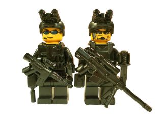 LEGO Custom Spy Agents Marine Commando Army Soldier Minifigures w/Guns