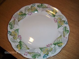 roslyn black bryony fine bone china plate england used returns