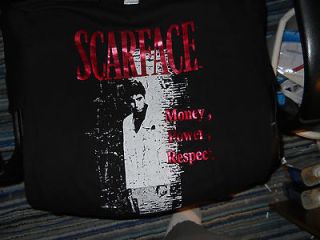al pacino as scarface t shirt lg black pre owned