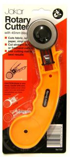Jakar Rotary Cutter 45mm Cuts Fabric Leather Paper Vinyl Rotary Cutter 