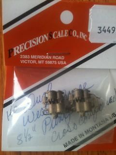 Precision Scale HO #3449 Dual Westinghouse Pump 8 1/2 (Brass Casting)