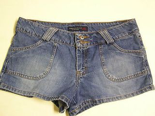   size 6 denim jeans short shorts zip fly 4 pockets 2.5 inch inseam