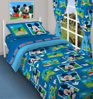 BRAND NEW SINGLE BED FITTED SHEET SET MICKEY MOUSE CLUB HOUSE
