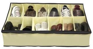 Shoe Organizer Stores Up To 12 Pairs Under Bed Storage Brand New