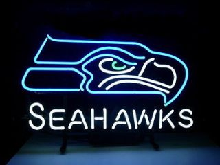 new nfl seattle seahawks football real neon light beer bar pub sign 