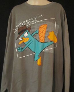 NWT  Mens Gray Perry the Platypus Sweatshirt Agent P 