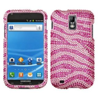 pink zebra crystal bling case phone cover t mobile samsung