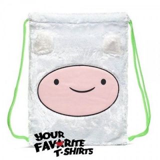 Adventure Time With Finn And Jake Finn Face Furry Cinch Bag Backpack