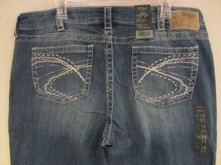 PLUS SIZE SILVER JEANS CO. Frances, Aiko, Twisted Womens Bootcut 