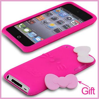   Hello Kitty Silicone Skin Case Back Cover For iPod Touch 4 Gen 4G 4th