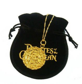 The Pirates of the Caribbean 24K Gold Plated Aztec Coin Pendant 