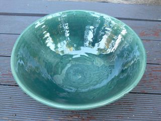 moroccan hand made pottery bowl blue green colour from australia