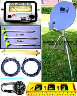   18 DISH W/ PORTABLE TRIPOD SIGNAL FINDER FOR RV CAMPER TAILGATING