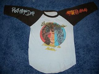 BILLY SQUIER DEF LEPPARD TOUR SHIRT/JERSEY Vintage 1980s Yes Rush 