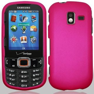 for Samsung Intensity III RUBBER PINK HARD PLASTIC PROTECT PHONE COVER 
