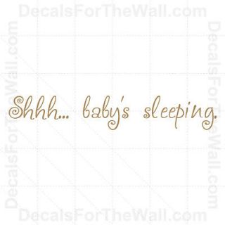 Babys Sleeping Crib Boy Girl Wall Decal Vinyl Art Sticker Quote 